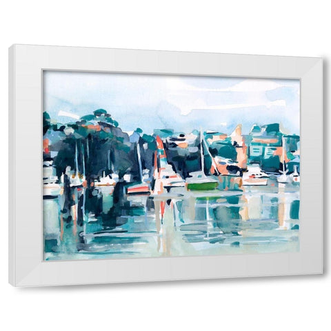 Watercolor Bay II White Modern Wood Framed Art Print by Scarvey, Emma