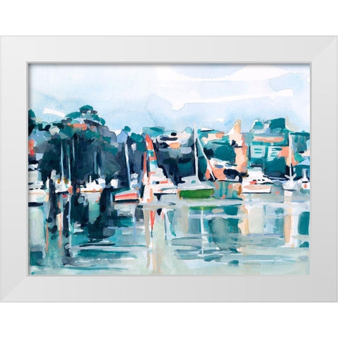 Watercolor Bay II White Modern Wood Framed Art Print by Scarvey, Emma