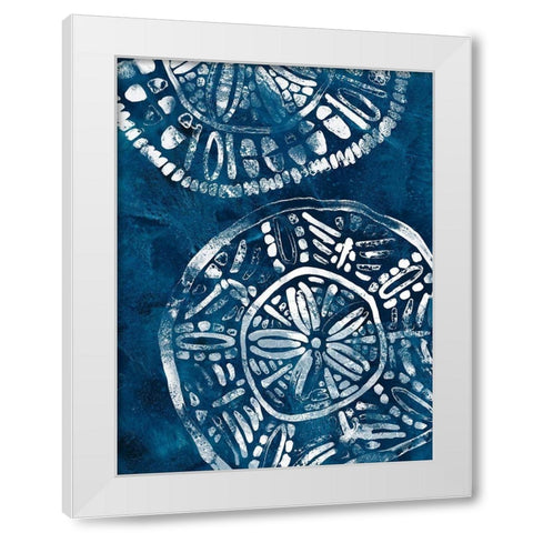Sea Batik I White Modern Wood Framed Art Print by Vess, June Erica