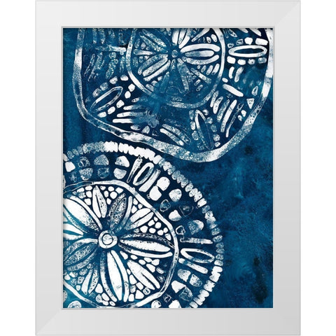 Sea Batik IV White Modern Wood Framed Art Print by Vess, June Erica