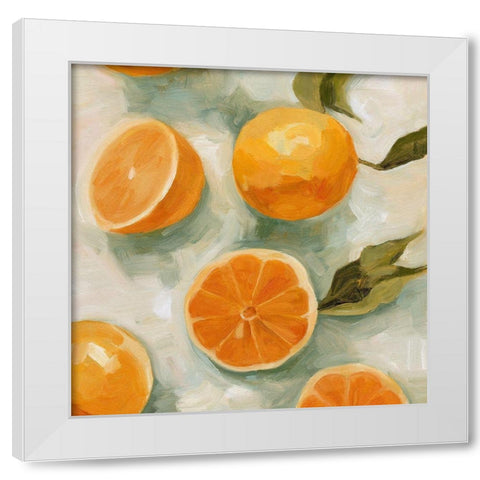 Fresh Citrus I White Modern Wood Framed Art Print by Scarvey, Emma