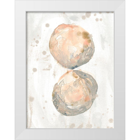 Muted Molusk II White Modern Wood Framed Art Print by Vess, June Erica