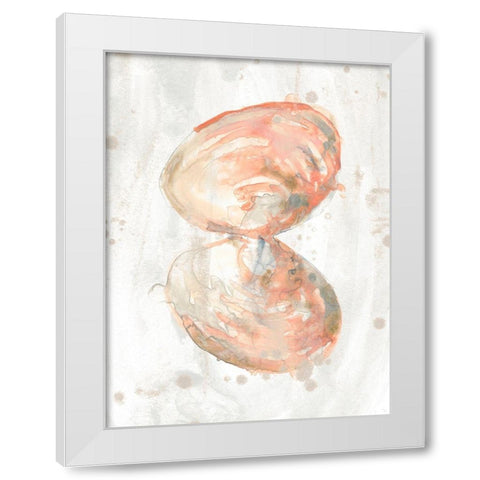 Muted Molusk III White Modern Wood Framed Art Print by Vess, June Erica