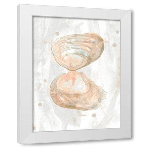 Muted Molusk IV White Modern Wood Framed Art Print by Vess, June Erica