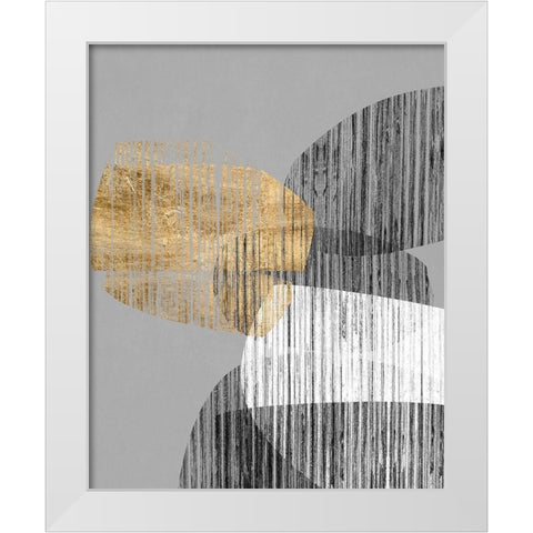 Adjacent Shapes I White Modern Wood Framed Art Print by Goldberger, Jennifer
