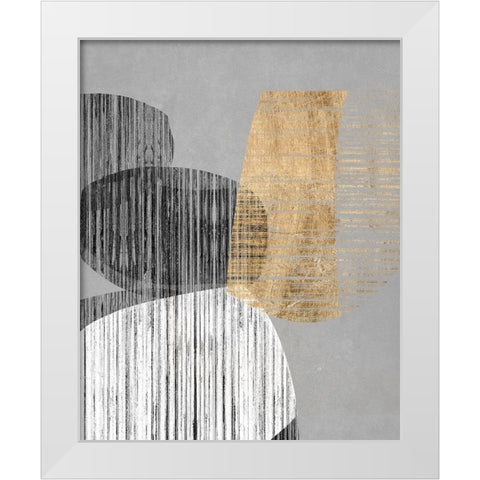 Adjacent Shapes II White Modern Wood Framed Art Print by Goldberger, Jennifer