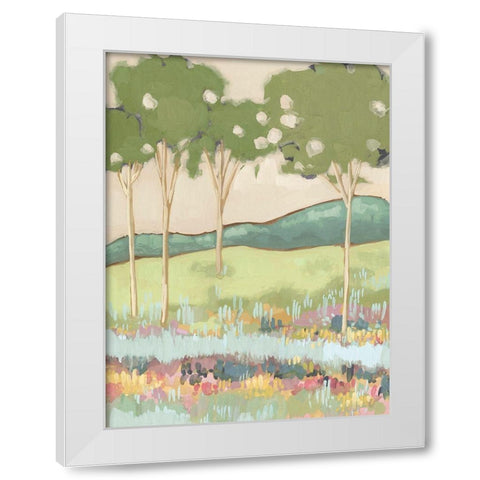 Shades of Trees I White Modern Wood Framed Art Print by Wang, Melissa