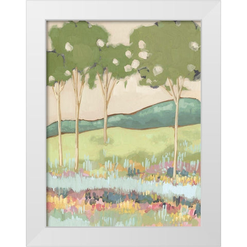 Shades of Trees I White Modern Wood Framed Art Print by Wang, Melissa