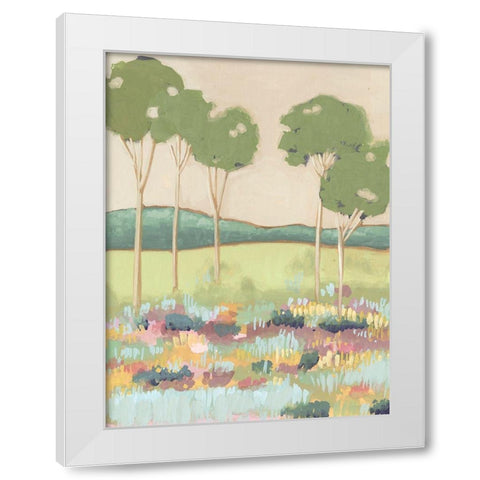 Shades of Trees II White Modern Wood Framed Art Print by Wang, Melissa