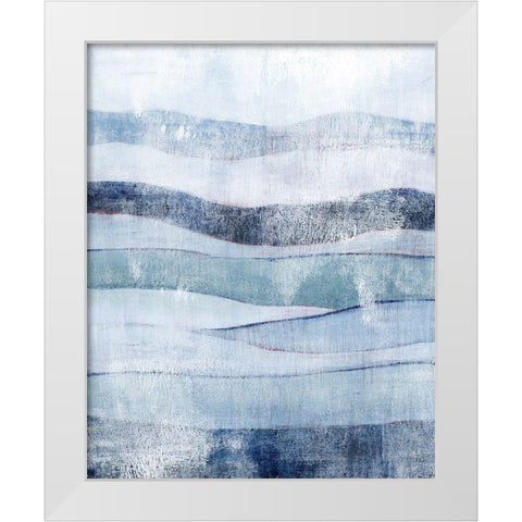 White Out in Blue I White Modern Wood Framed Art Print by Popp, Grace