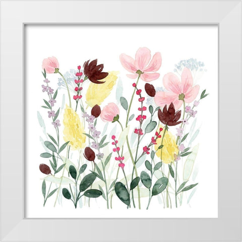 May Posy I White Modern Wood Framed Art Print by Popp, Grace