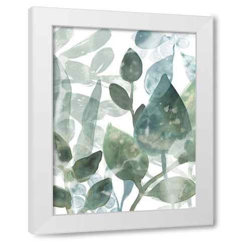 Aquatic Leaves I White Modern Wood Framed Art Print by Vess, June Erica