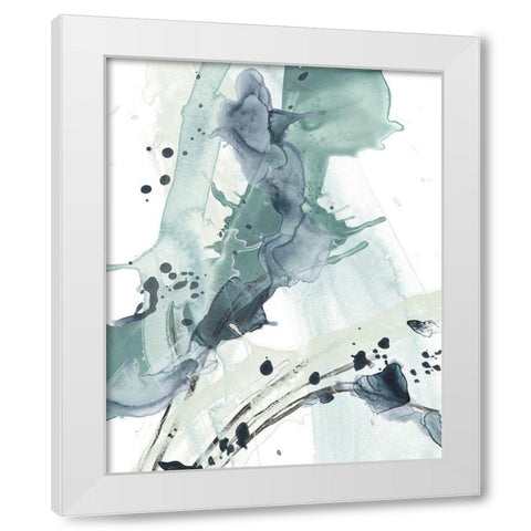 Deep Splash I White Modern Wood Framed Art Print by Vess, June Erica