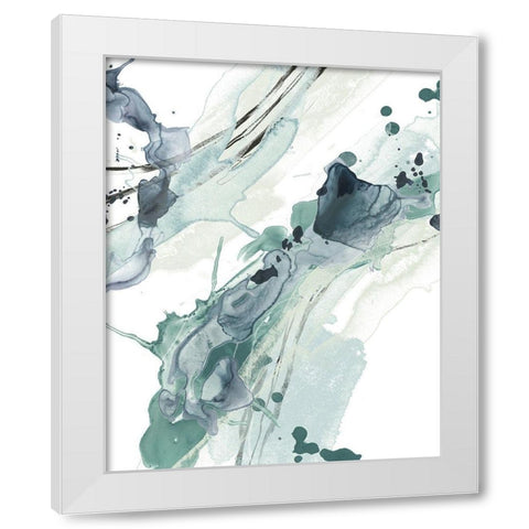 Deep Splash II White Modern Wood Framed Art Print by Vess, June Erica
