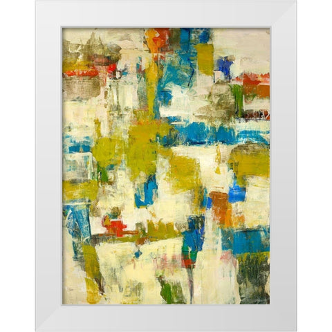 Spring Vibe I White Modern Wood Framed Art Print by Joy, Julie