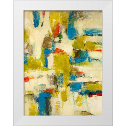 Spring Vibe II White Modern Wood Framed Art Print by Joy, Julie