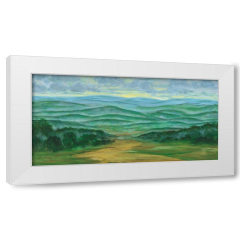 Misty Mountain View I White Modern Wood Framed Art Print by Joy, Julie