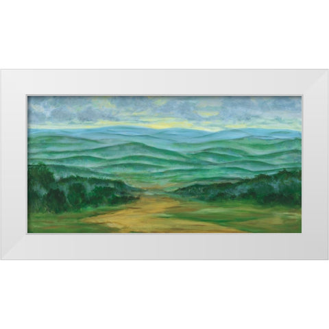 Misty Mountain View I White Modern Wood Framed Art Print by Joy, Julie