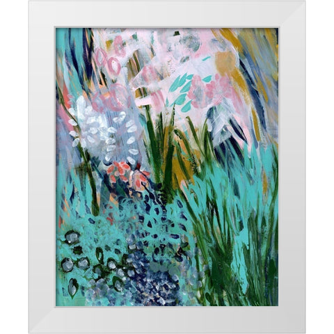 Opulent Floral Strokes I White Modern Wood Framed Art Print by Daavettila, Tara