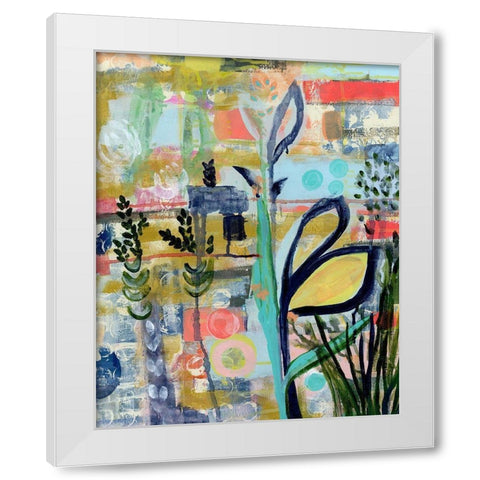 Opulent Floral Strokes V White Modern Wood Framed Art Print by Daavettila, Tara