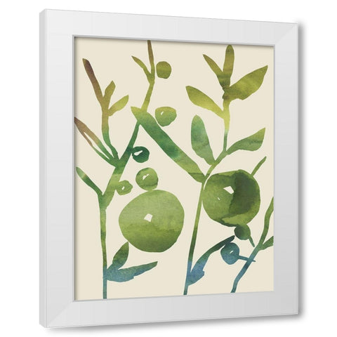 Spring Sprig I White Modern Wood Framed Art Print by Zarris, Chariklia