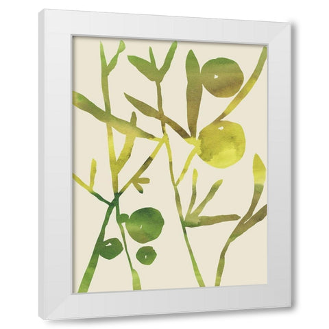 Spring Sprig III White Modern Wood Framed Art Print by Zarris, Chariklia