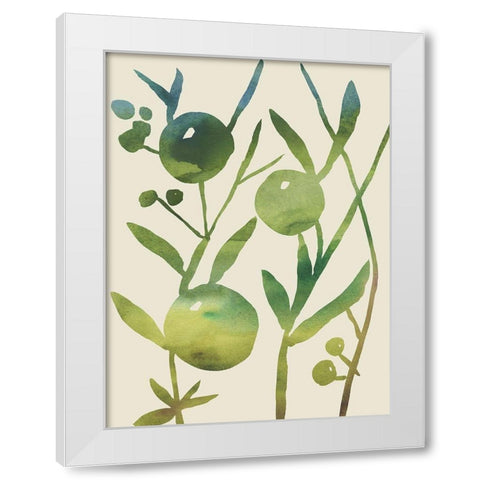 Spring Sprig IV White Modern Wood Framed Art Print by Zarris, Chariklia