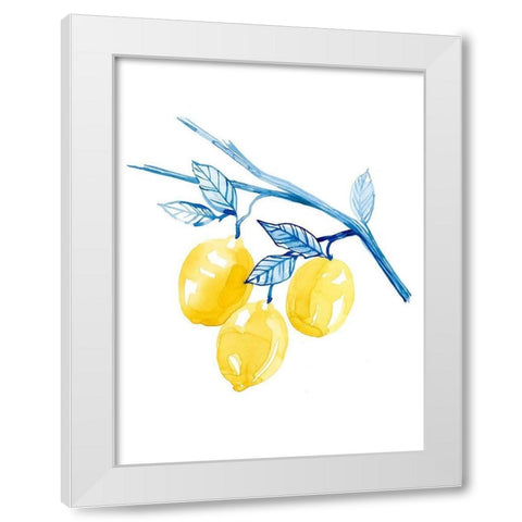 Cobalt Limon II White Modern Wood Framed Art Print by Popp, Grace