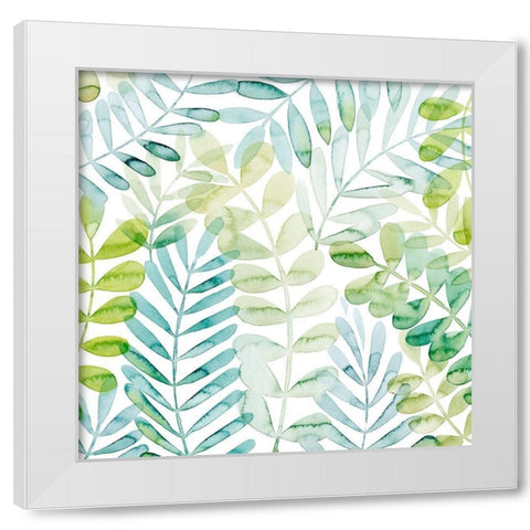 Dancing Palms I White Modern Wood Framed Art Print by Popp, Grace