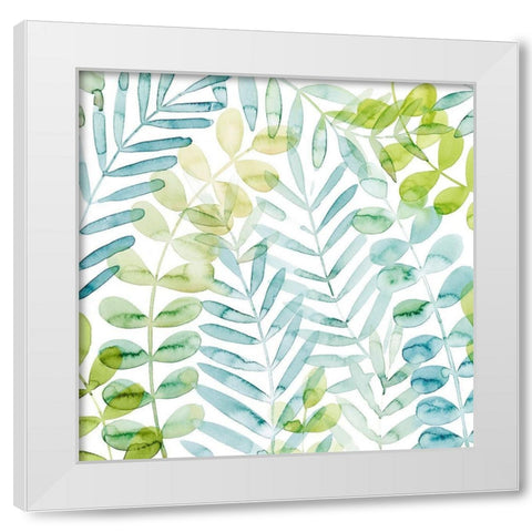 Dancing Palms II White Modern Wood Framed Art Print by Popp, Grace