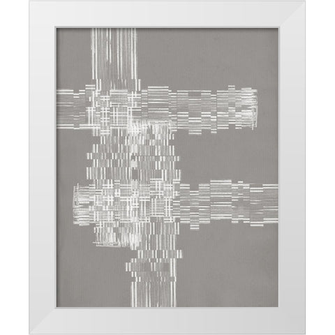 Custom Stagger Start III A. White Modern Wood Framed Art Print by Goldberger, Jennifer