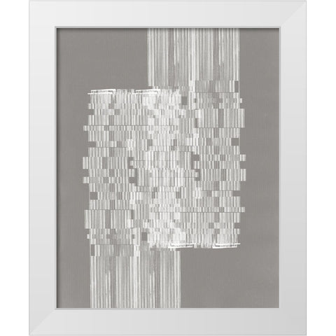 Custom Stagger Start III B. White Modern Wood Framed Art Print by Goldberger, Jennifer