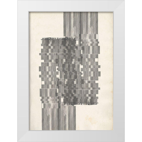 Custom Stagger Start I White Modern Wood Framed Art Print by Goldberger, Jennifer