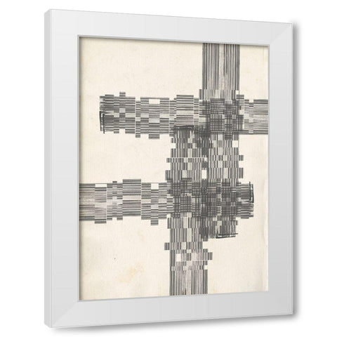 Custom Stagger Start II White Modern Wood Framed Art Print by Goldberger, Jennifer