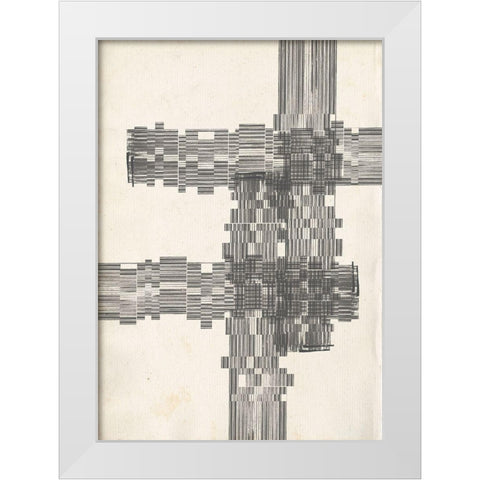 Custom Stagger Start II White Modern Wood Framed Art Print by Goldberger, Jennifer