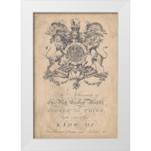 Peerage of England I White Modern Wood Framed Art Print by Vision Studio