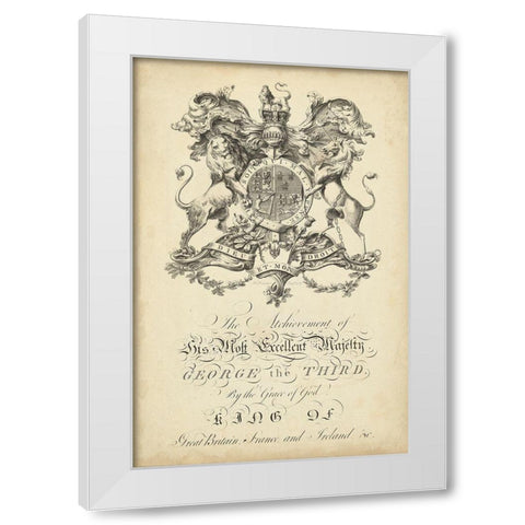 Peerage of England I White Modern Wood Framed Art Print by Vision Studio