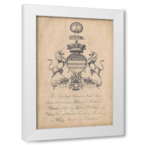 Peerage of England III White Modern Wood Framed Art Print by Vision Studio