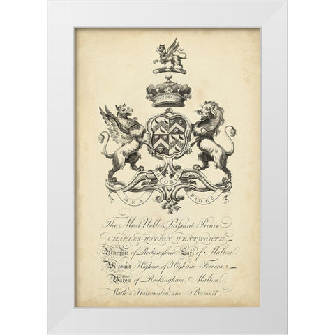 Peerage of England VI White Modern Wood Framed Art Print by Vision Studio