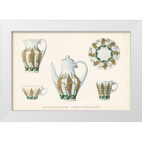 Sevres Porcelain Collection III White Modern Wood Framed Art Print by Vision Studio