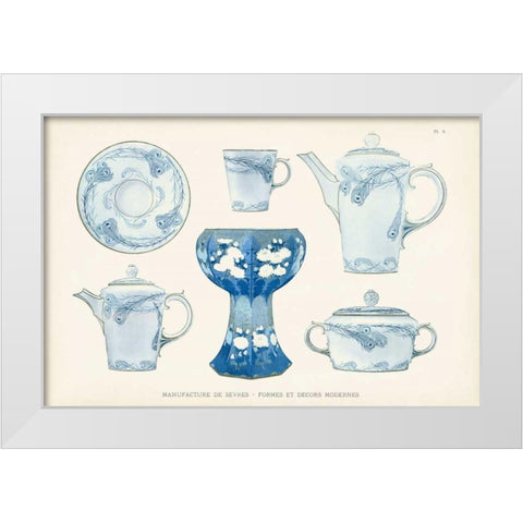 Sevres Porcelain Collection IV White Modern Wood Framed Art Print by Vision Studio