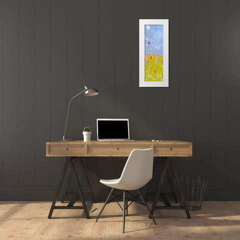 Raining Blossoms I White Modern Wood Framed Art Print by Ludwig, Alicia