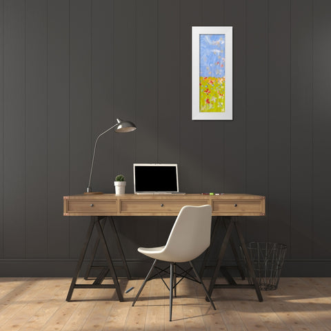Raining Blossoms II White Modern Wood Framed Art Print by Ludwig, Alicia