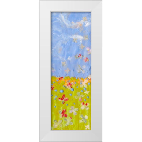 Raining Blossoms II White Modern Wood Framed Art Print by Ludwig, Alicia