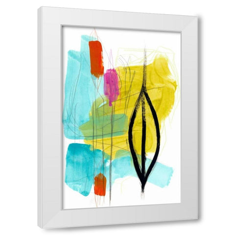 Fringe Aspect I White Modern Wood Framed Art Print by Vess, June Erica