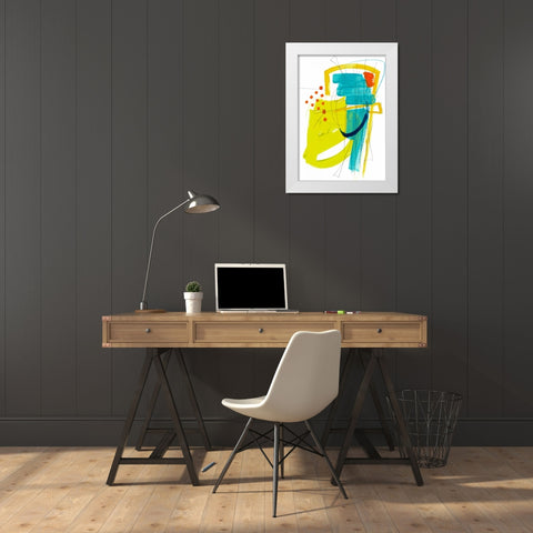 Fringe Aspect III White Modern Wood Framed Art Print by Vess, June Erica