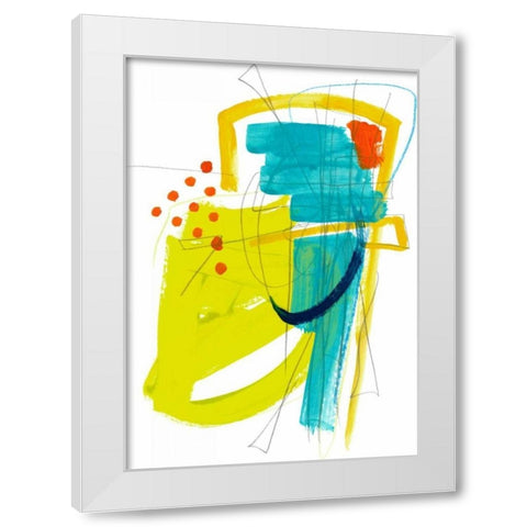 Fringe Aspect III White Modern Wood Framed Art Print by Vess, June Erica