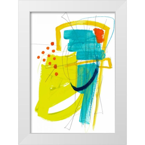 Fringe Aspect III White Modern Wood Framed Art Print by Vess, June Erica