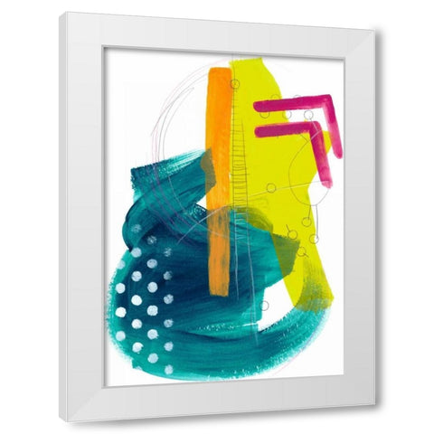 Fringe Aspect IV White Modern Wood Framed Art Print by Vess, June Erica