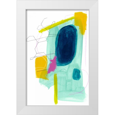Fringe Aspect VII White Modern Wood Framed Art Print by Vess, June Erica